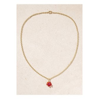 IRENE NEUWIRTH 아이린 뉴워스 트로피컬 플라워 18k 골드 파이어 오팔 루벨라이트 네크리스 46376663162880018