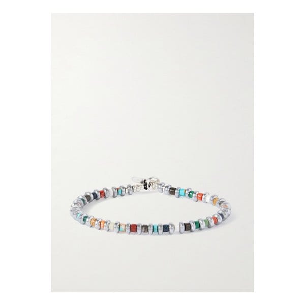 미키아 실버 멀티스톤 비즈 브레이슬릿 실버 1647597341923353