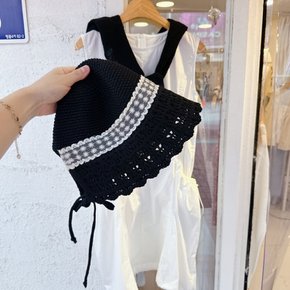 / 러블리 레이스 끈 벙거지