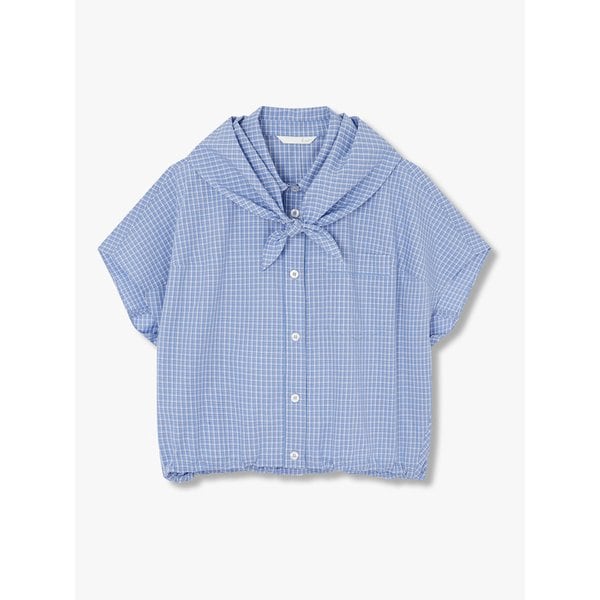 디태처블 스카프 블라우스_블루 7215360601