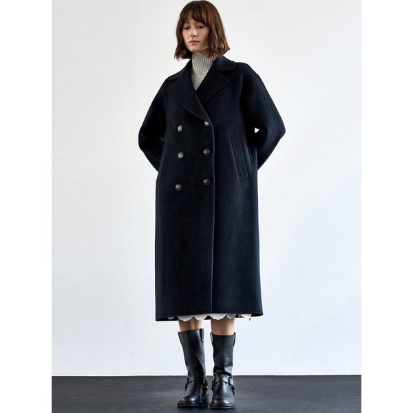 CASHMERE BLEND HANDMADE DOUBLE COAT_BLACK