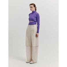 XEEP Separable Knit Turtleneck - Purple