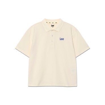 Lee Kids 스몰 트위치 오버핏 피케 카라 티셔츠 옐로우 LK2502ST01YL