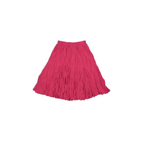 Wave Crinkled Gored Skirt (magenta)
