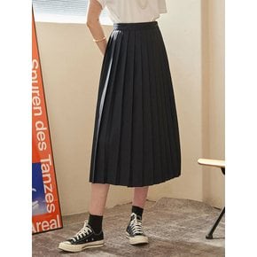 SIST9003 Pleats Wrap Skirt_Dark navy