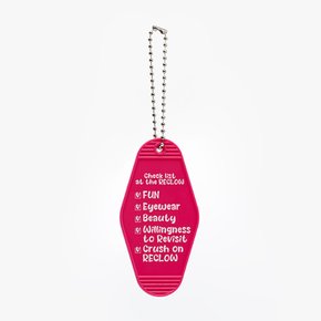 HOTEL ROOM KEYRING MAGENTA