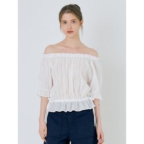 Off-Shoulder Half Sleeve Blouse - Ivory