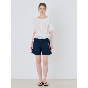 Off-Shoulder Half Sleeve Blouse - Ivory