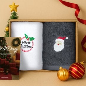 크리스마스 수건 150g 2장 선물세트 파티 소품