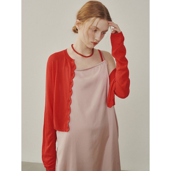 Signature Wave Linen Cardigan_RED(315307)