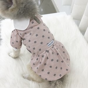 꼴레트멍멍 [S-XL]LOVE LOVE 강아지원피스 2Color 봉쥬르뚜뚜 명품강아지옷