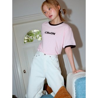 첨 Signature Rib T- Shirts _Pink