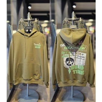 더블제이디 [시흥점] 남여공용 크랙 오버드로우 세미오버핏 후드(카키)/JGZZ30915KH