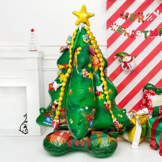 파티팡 [원팩] 크리스마스 은박풍선 에어벌룬 4D 트리 (SSG)