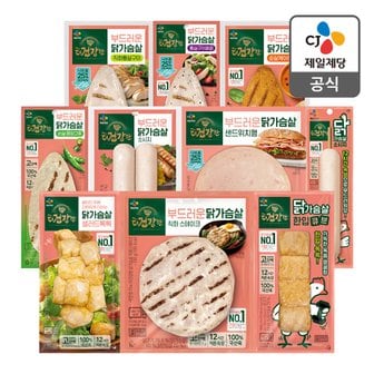 CJ제일제당 [본사배송][냉장] 더건강한 닭가슴살10종 맛보기 SET (총 10개)
