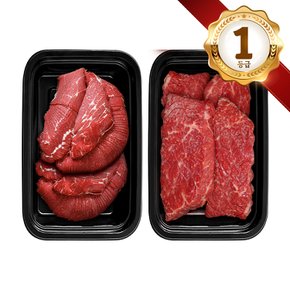 한우선물세트 쿠가[냉장] 횡성한우 어사품 정육 1등급 정육 2구 6호(총1kg)[구성 :불고기+국거리]