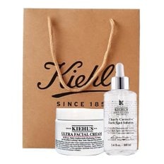 Kiehls 키엘 울트라 훼이셜 크림 125ml 1개 + 에센스 100ml 1개 + 전용 쇼핑백 포함