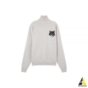 메종키츠네 FOXHEAD INTARSIA COMFORT HIGH-NECK JUMPER (LM00820KT1063-H120) (