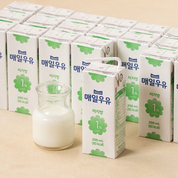 매일우유 저지방 1% 멸균(200mL X 24입)