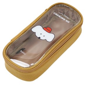 8000 보바 PVC 펜파우치 베이지 [N4택배]