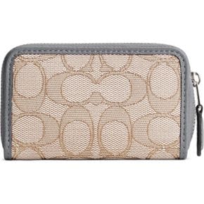 미국 코치 여성지갑 Coach Womens Box Program Signature Jacquard Small Zip Around Card Case