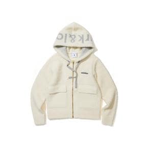 W GN WOOL BLEND BOUCLE KNIT HOODIE LS3IB02F
