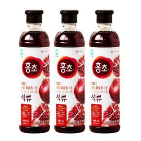 청정원 마시는 홍초 석류 900ml x 3개 / 과일 숙성 발효초