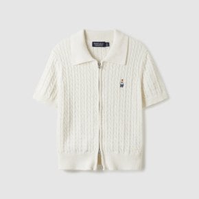 Steve Cable Short Sleeve Zip-upCardigan WHCKE2431F