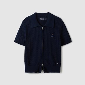 Steve Cable Short Sleeve Zip-upCardigan WHCKE2431F