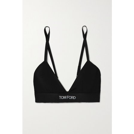 톰포드 Stretch-modal Jersey Soft-cup Triangle Bra 블랙