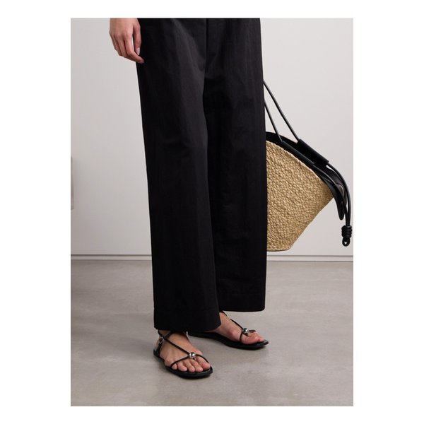 로플러 랜달 라라 장식 가죽 샌들 블랙 1647597337436726