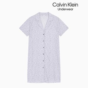 Calvin Klein Underwear 여성 우븐 비스코스 숏 슬리브 나이트셔츠 (QS6991-LNU)