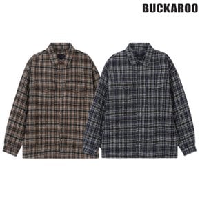 [여주점] 남성 다이아퀼팅 패딩 체크 셔켓(B244SH350P)