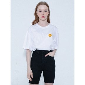 [UNISEX]스몰 도트스마일 반팔티_화이트