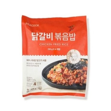 텐바이텐 피코크 즉석밥 닭갈비 볶음밥 4입 840g X 4개