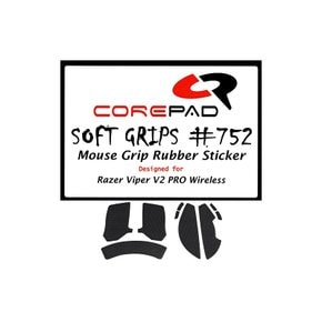 Corepad Soft Grips Razer Viper V2 PRO Wireless용 그립 1set 국내 Black