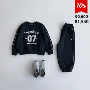 블로킹 조거팬츠+슈퍼 맨투맨 SET RJ26SWLP19BK-RJ26SWMT14BK