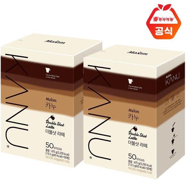 맥심 카누 더블샷라떼 50T x 2개(1)