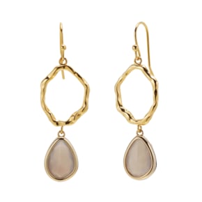 세턴 티케 드롭 귀걸이-그레이아게이트 / Saturn Tyche Drop Earring - Gray Agate