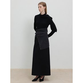 Waistband Maxi Skirt_Black