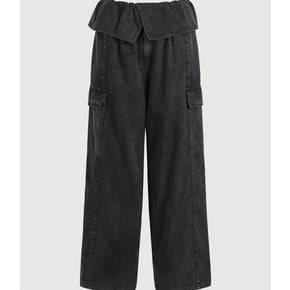 Orby Point Back Banding Denim Pants (black)  LFPDW25295BKX