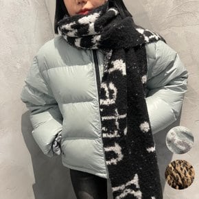 [백화점판] 마뗑킴 머플러 목도리 로고 크랙 레오파드 여성 남성 남녀공용