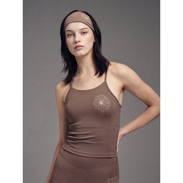 Mardi Mercredi Actif BEURRE ULTIMATE COMFORT halter neck top theflower_BROWN PINK BEIGE