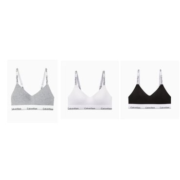 Calvin Klein Underwear 여성 모던코튼 라이틀리 라인드 브라렛 3종 택 1(QF7059-100/UB1/P7A)