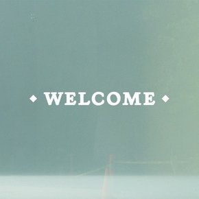 심플마름모 welcome 인테리어 도어 레터링 스티커