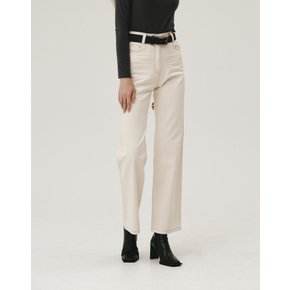 WIDE DENIM PANTS IVORY