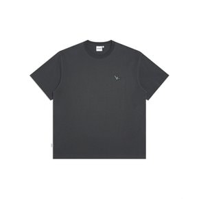 엔젤 와펜 반팔 티셔츠 - CHARCOAL Z265UST020