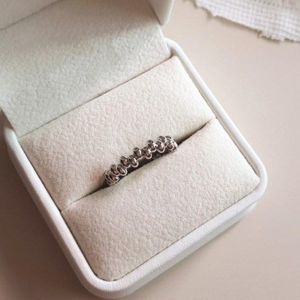 [옷자락] 여성 비즈 오픈링 조절 가능한 레이어드 링