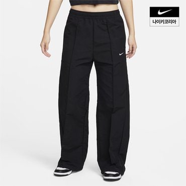 나이키 우먼스 나이키 스포츠웨어 에브리씽 우븐 미드라이즈 오픈 헴 팬츠 NIKE FQ3589-010