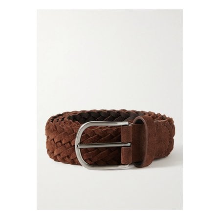 ANDERSON'S 앤더슨스 우븐 스웨이드 벨트 3.5cm 브라운 46376663162901628